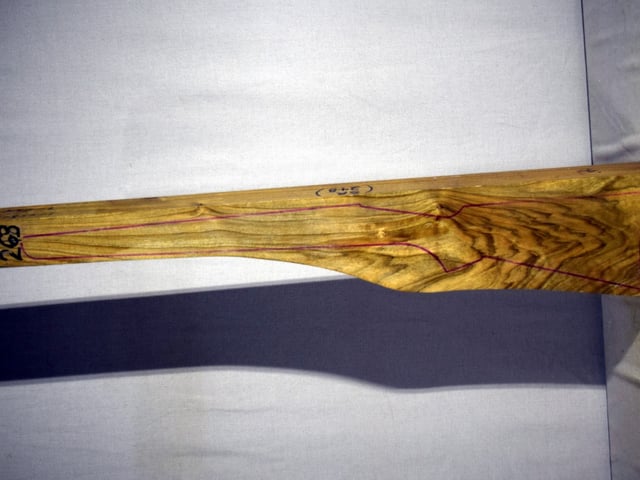 Left side of QR263 stockwood blank