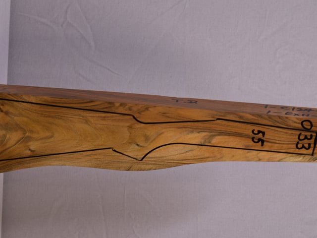 Right side of QTD 033 stockwood blank