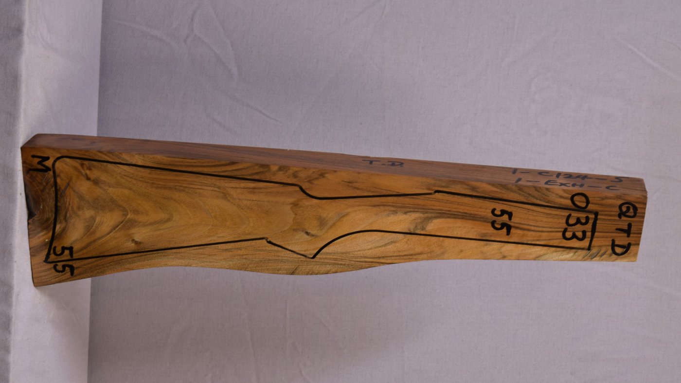 Right side of QTD 033 stockwood blank