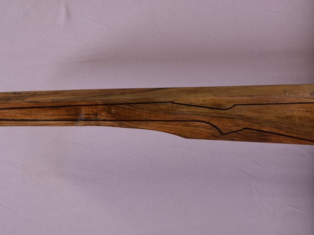 Left side of TR 118 stockwood blank