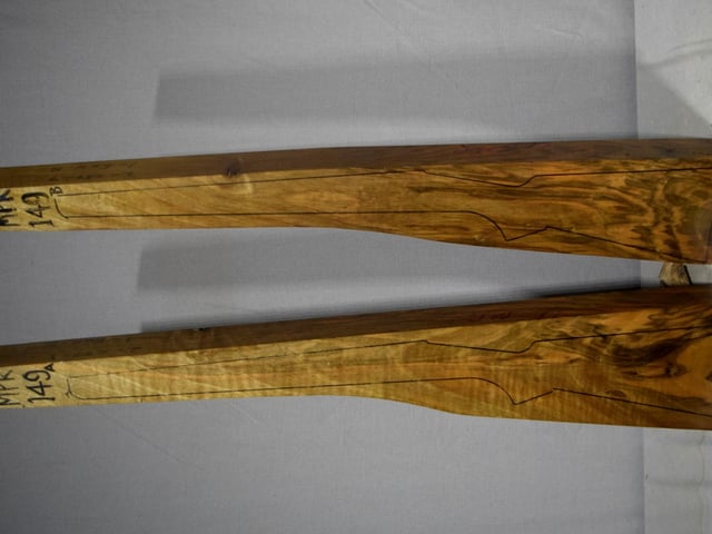 Left side of 149A & 149B stockwood blank