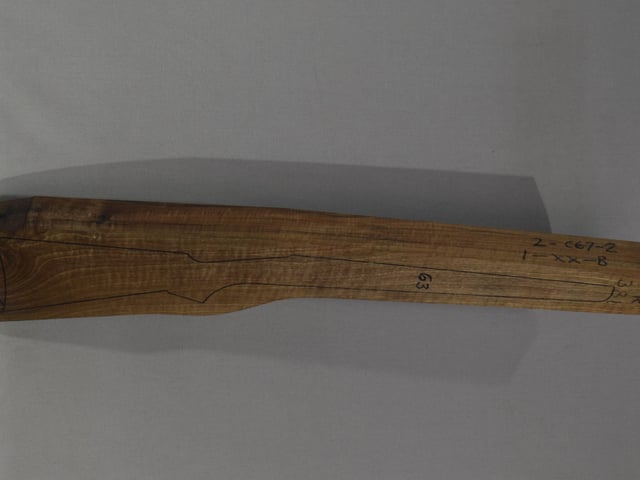 Right side of TR 381 stockwood blank
