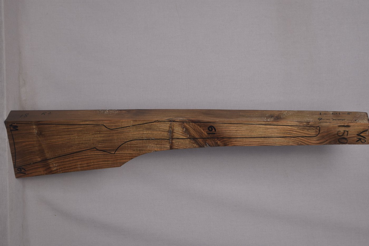 Right side of VR 150 stockwood blank