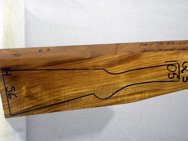 Right side of QS 105 stockwood blank