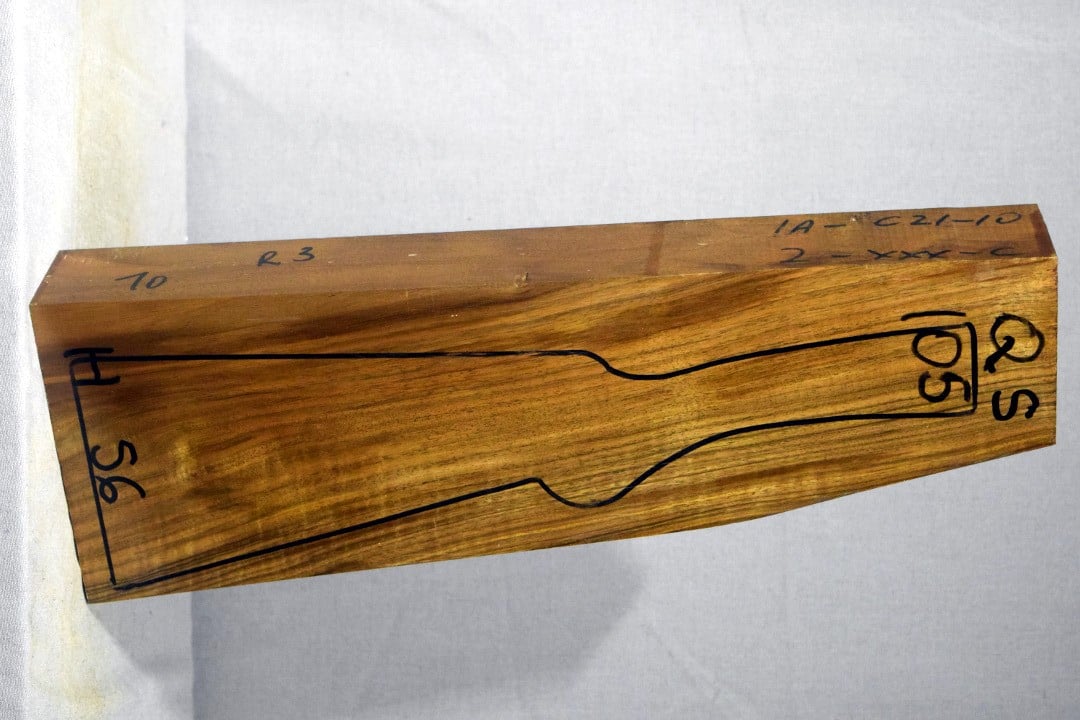 Right side of QS 105 stockwood blank
