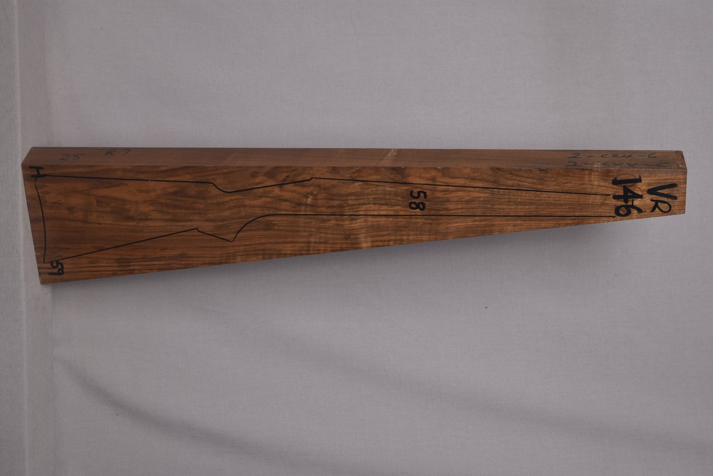 Right side of VR 146 stockwood blank