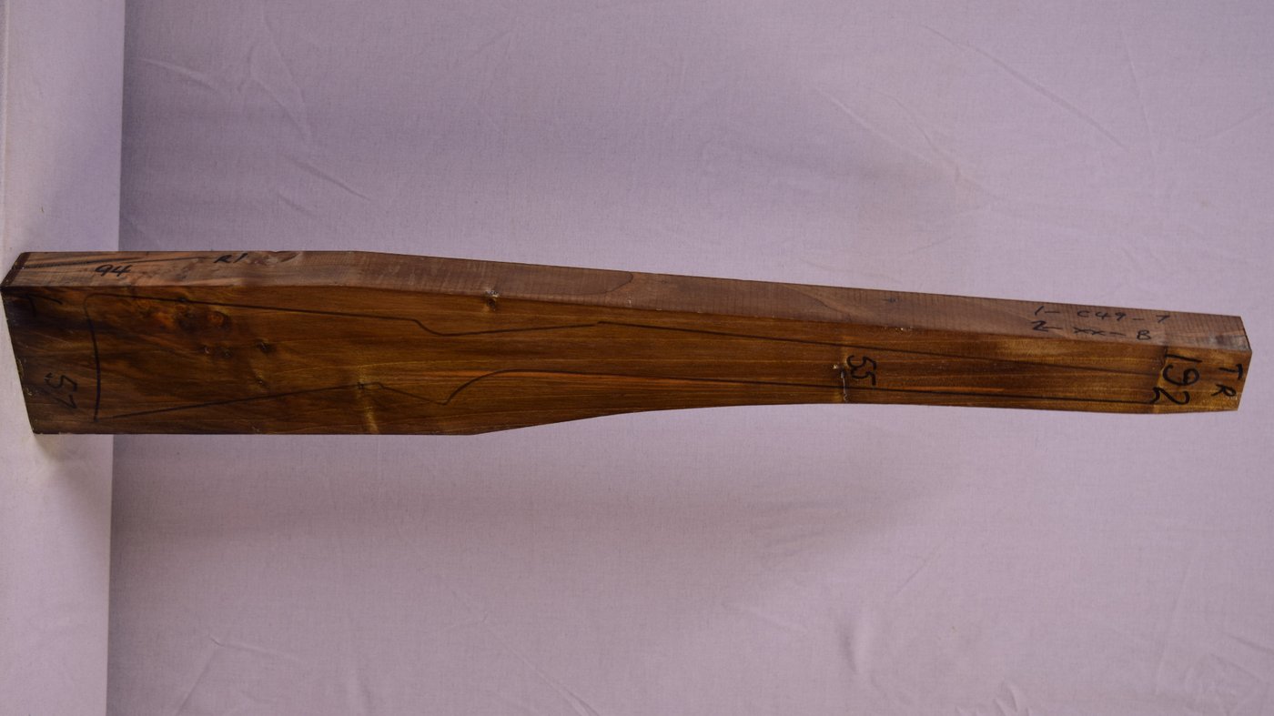 Right side of TR 192 stockwood blank