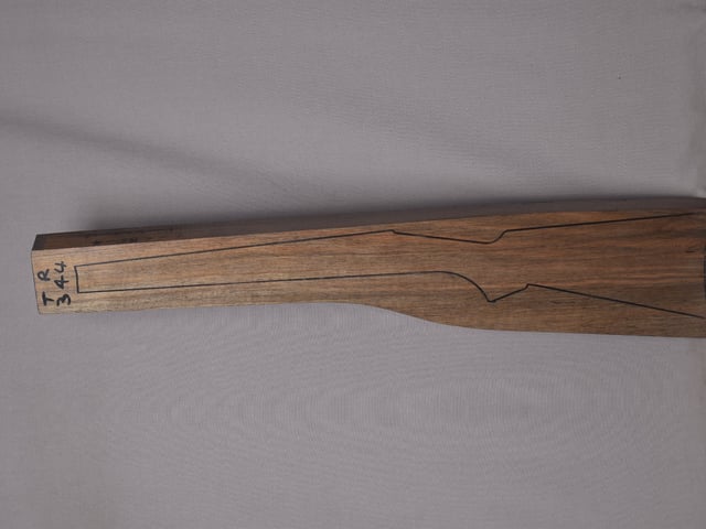 Left side of TR 344 stockwood blank