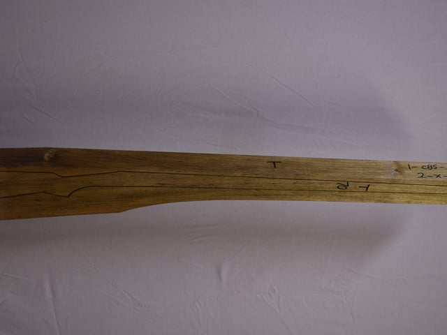 Right side of STDM 002 Target stockwood blank