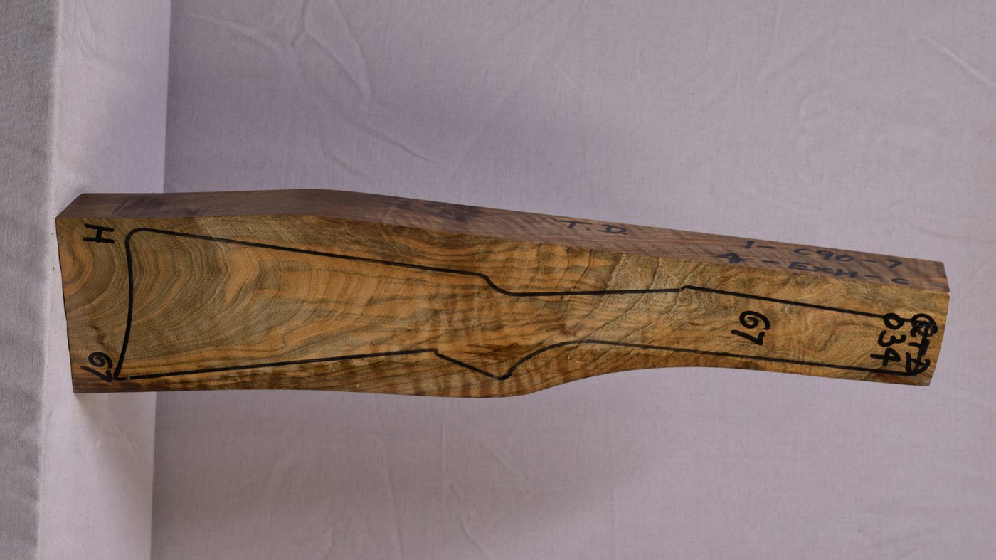 Right side of QTD 034 stockwood blank