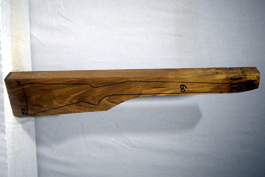 Right side of VR112 stockwood blank
