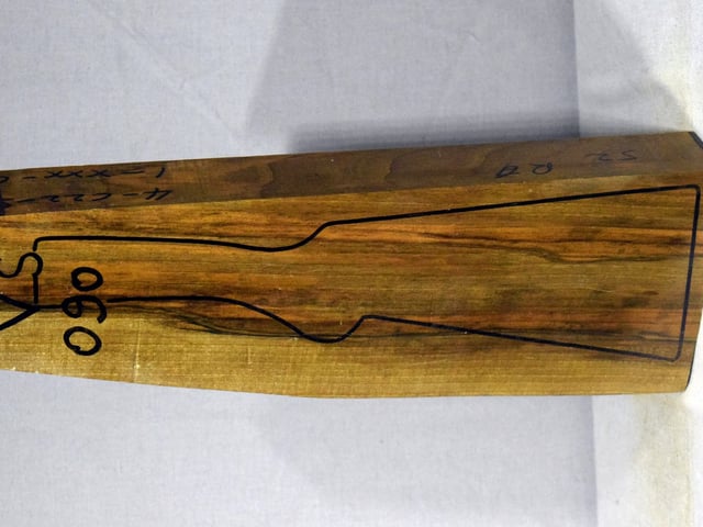 Left side of VS 090 stockwood blank