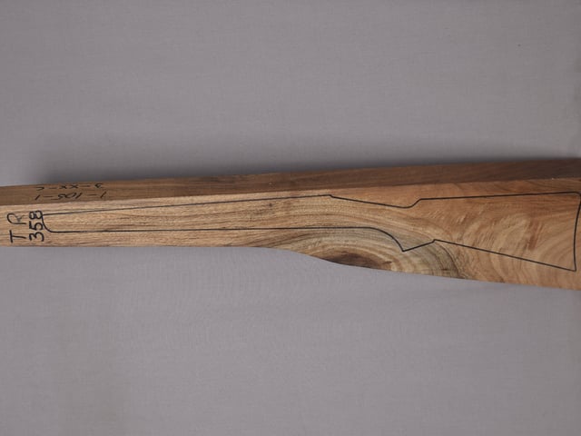 Left side of TR 358 stockwood blank