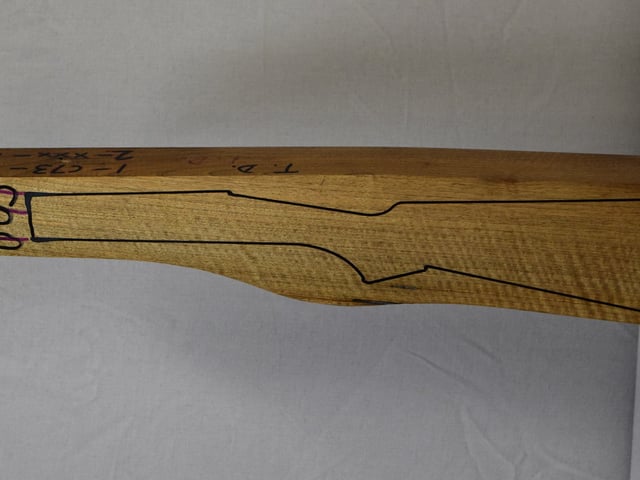 Left side of VTD 003 stockwood blank