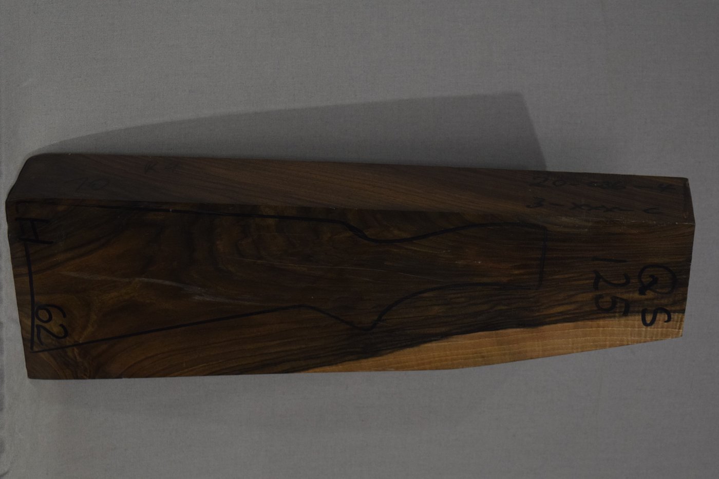 Right side of QS 125 stockwood blank