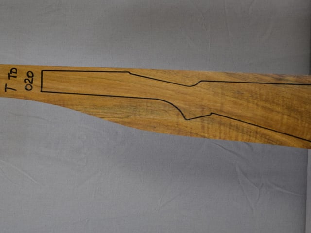 Left side of TTD 020 stockwood blank