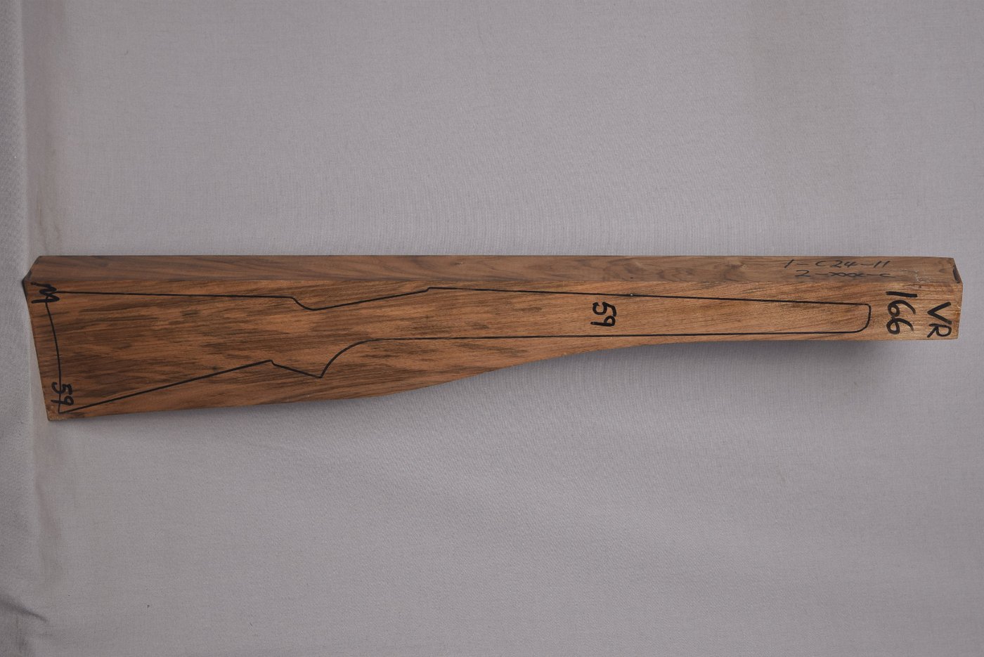Right side of VR 166 stockwood blank