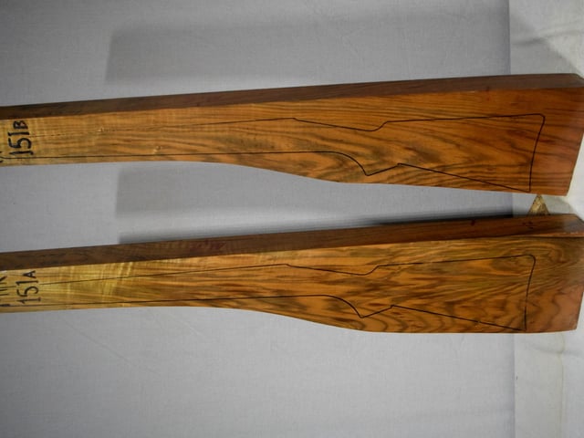 Left side of 151A & 151B stockwood blank