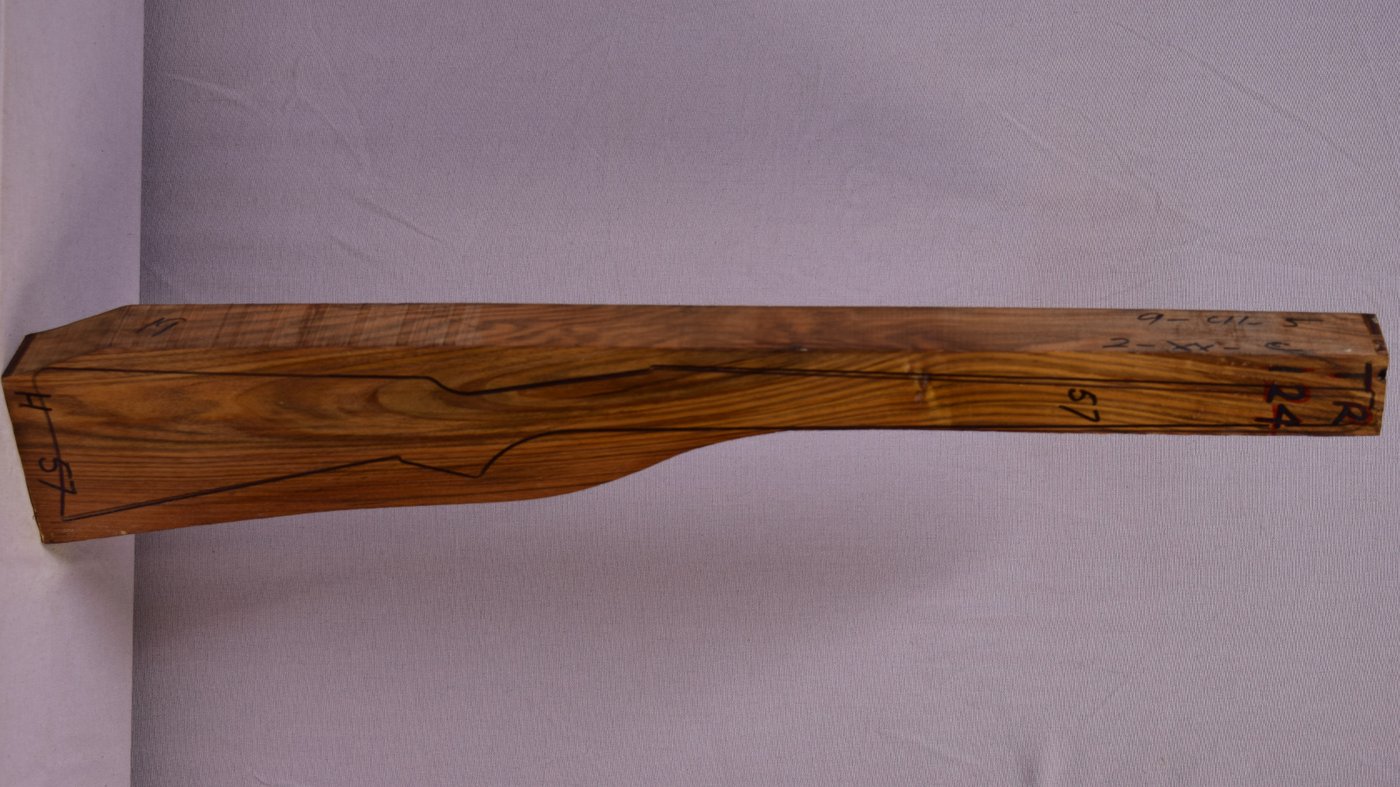 Right side of TR 124 stockwood blank