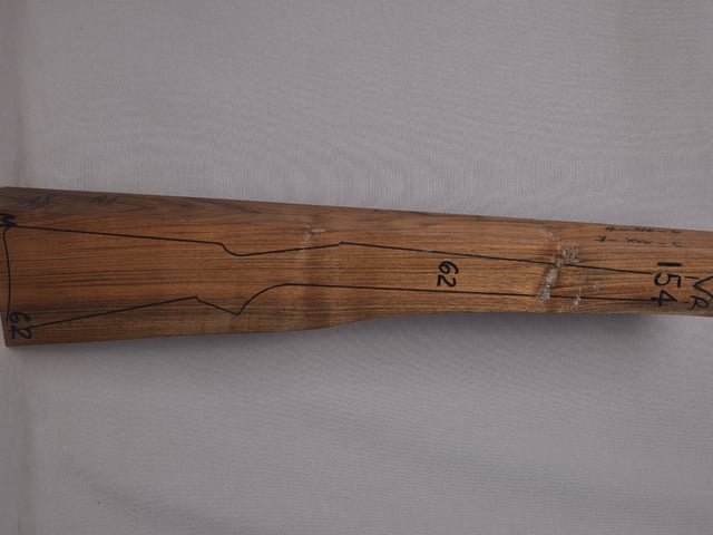 Right side of VR 154 stockwood blank