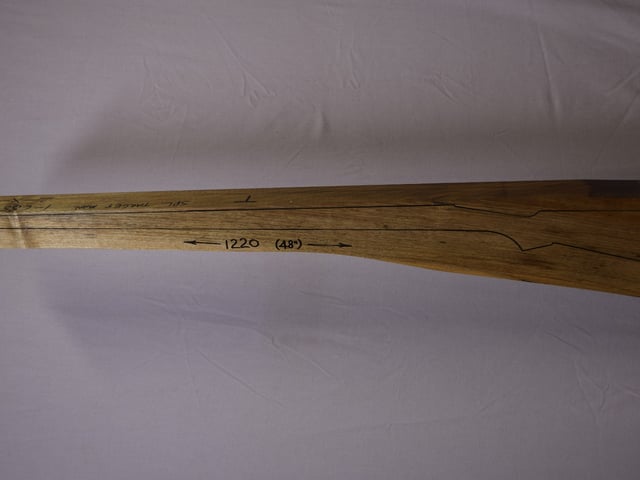 Left side of STDM 004 Target stockwood blank