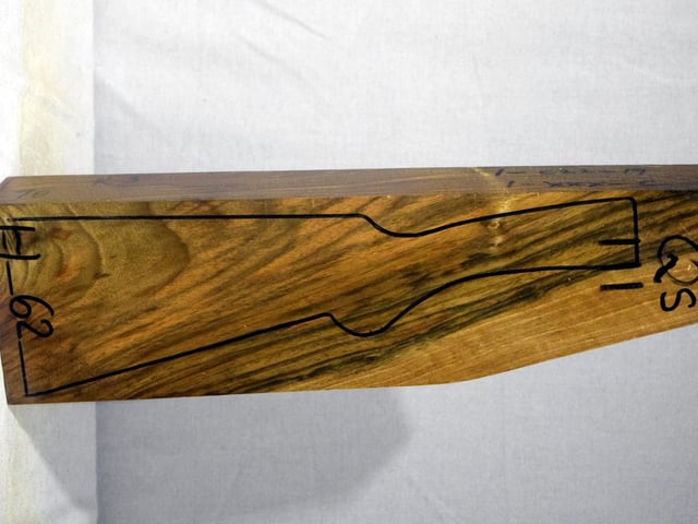 Right side of QS 111 stockwood blank