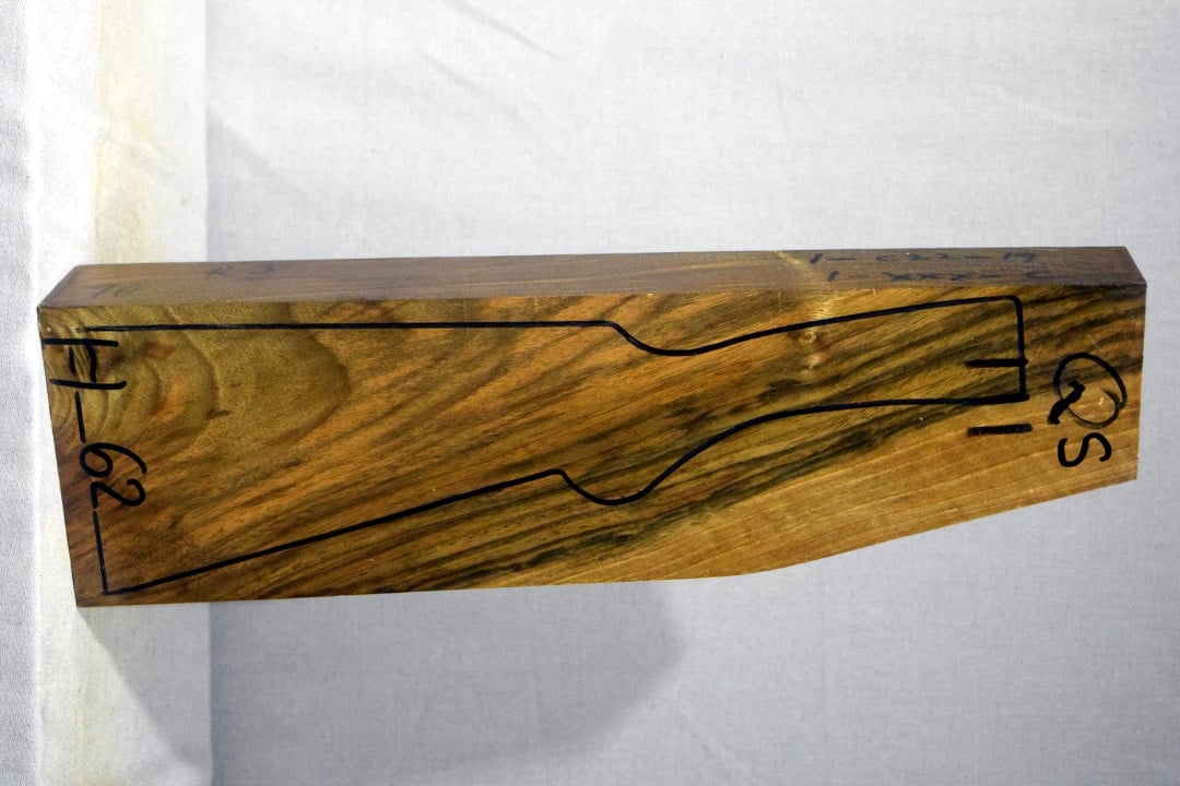 Right side of QS 111 stockwood blank