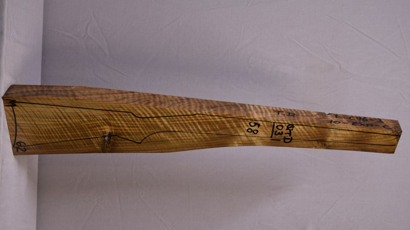 Right side of QTD 031 stockwood blank