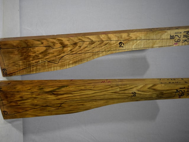 Right side of MPR 129A & 129B stockwood blank