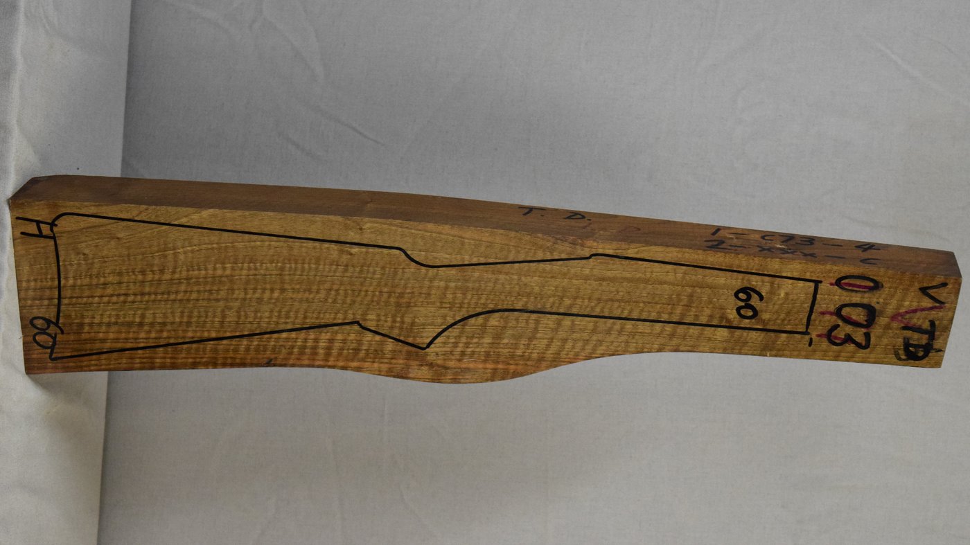 Right side of VTD 003 stockwood blank