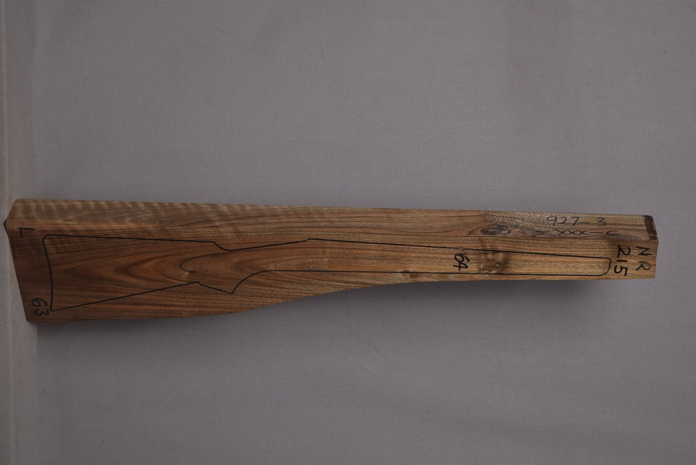 Right side of NR 215 stockwood blank
