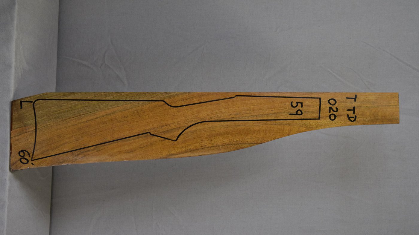 Right side of TTD 020 stockwood blank