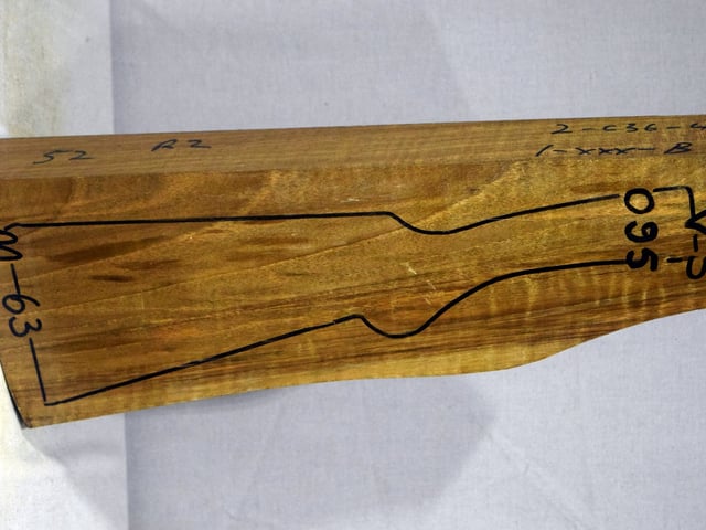 Right side of VS 095 stockwood blank