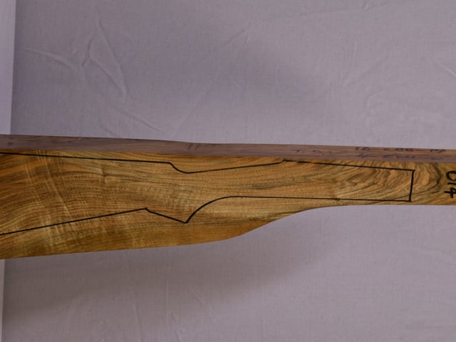 Right side of QTD 014 stockwood blank