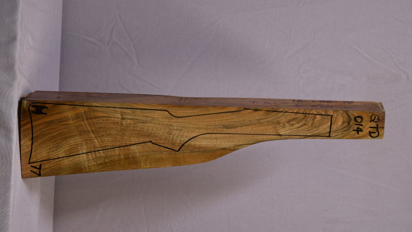 Right side of QTD 014 stockwood blank