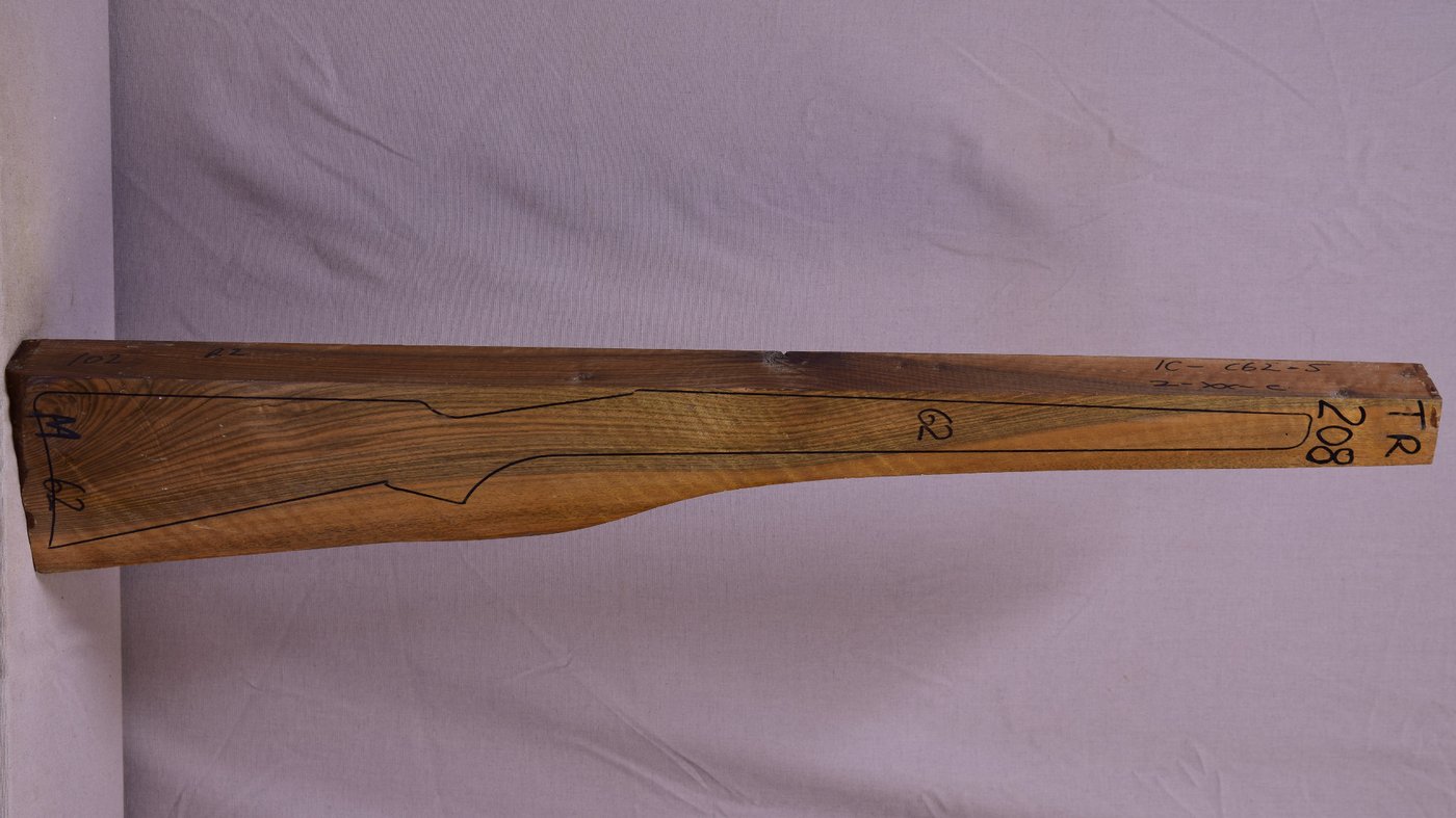 Right side of TR 208 stockwood blank