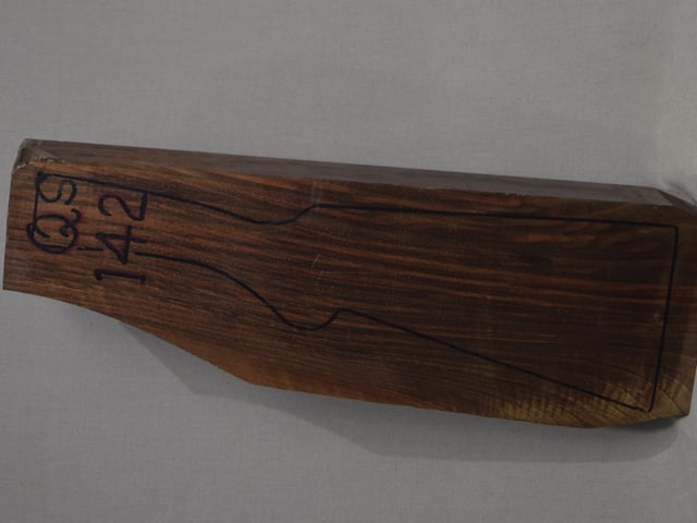 Left side of QS 142 stockwood blank