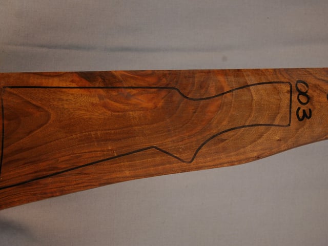 Right side of QS 003 stockwood blank