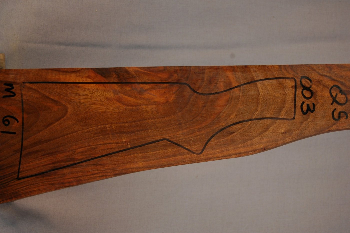 Right side of QS 003 stockwood blank