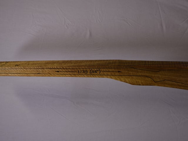 Left side of TM 002 stockwood blank