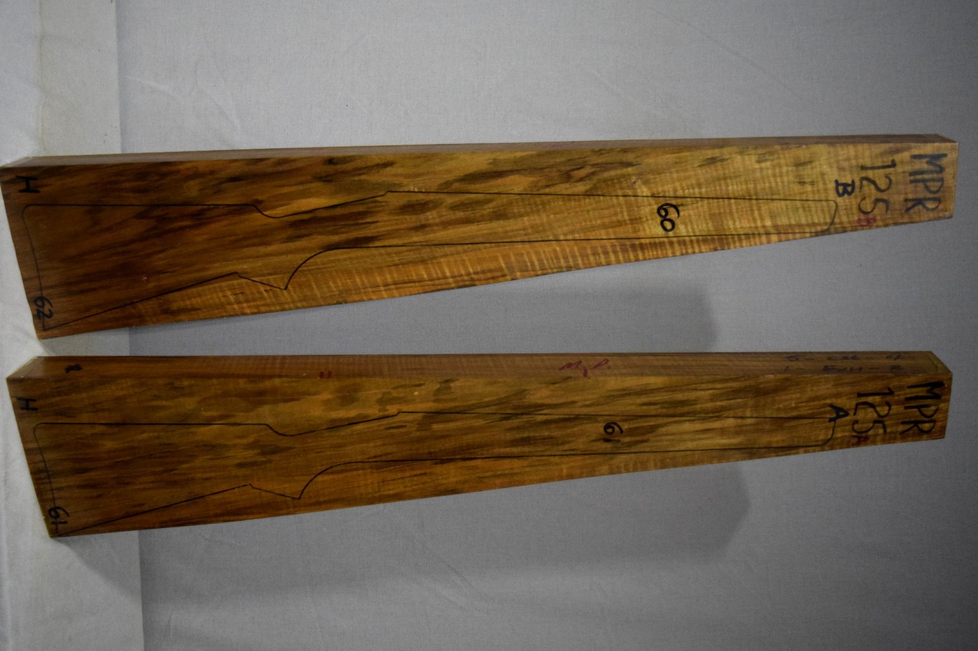 Right side of MPR 125A & 125B stockwood blank
