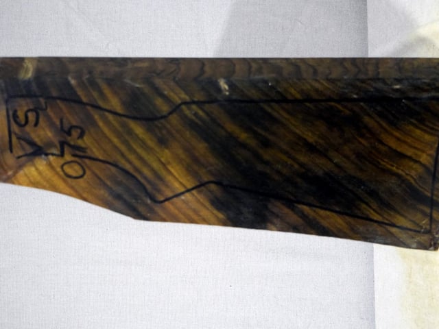 Left side of VS 075 stockwood blank
