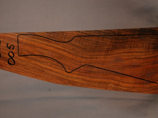 Left side of QS 005 stockwood blank