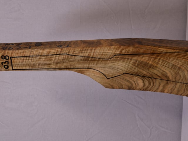 Left side of TD 038 stockwood blank