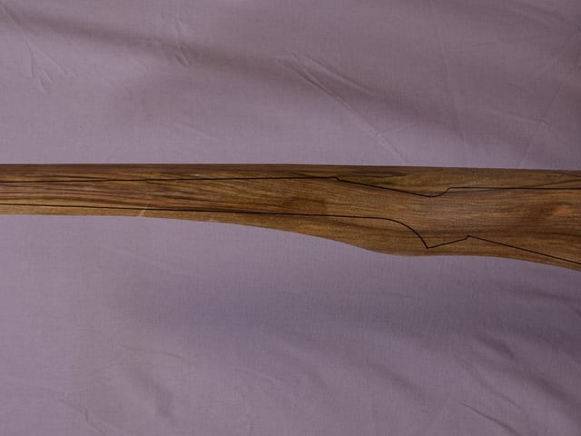 Left side of TR 207 stockwood blank