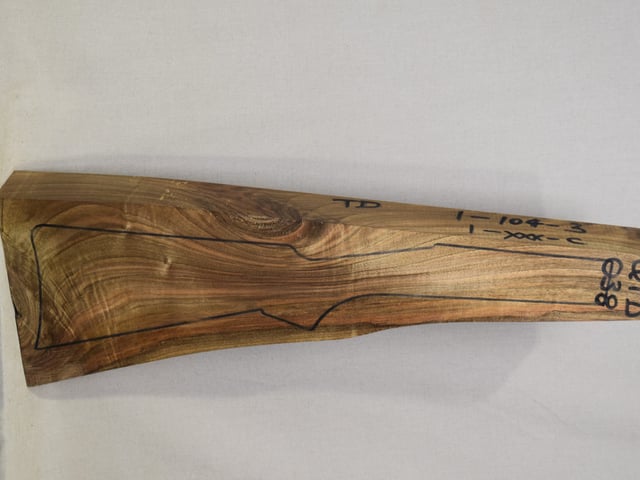 Right side of QTD 038 stockwood blank