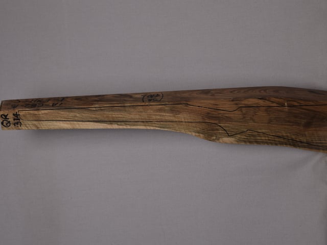 Left side of QR 314 stockwood blank