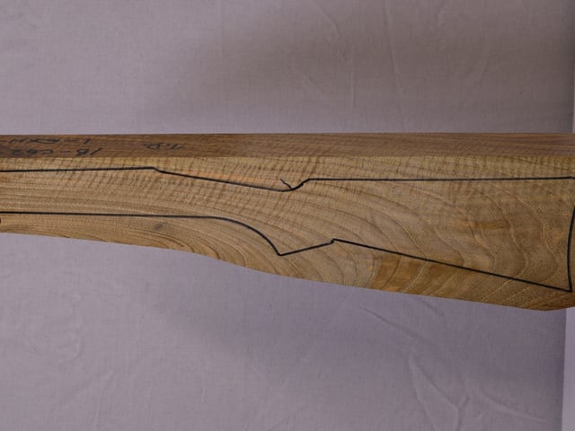 Left side of QTD 015 stockwood blank