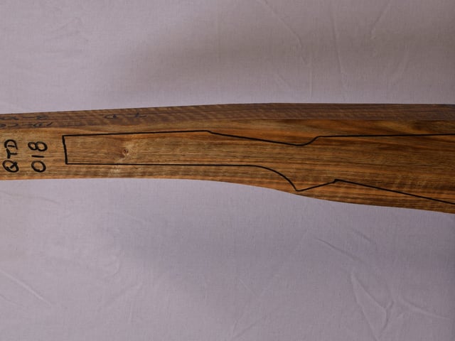 Left side of QTD 018 stockwood blank