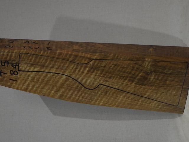 Left side of TS 184 stockwood blank